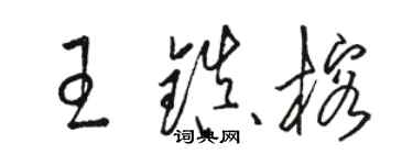 骆恒光王镇榕草书个性签名怎么写