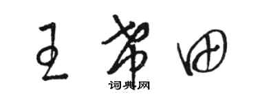 骆恒光王希田草书个性签名怎么写