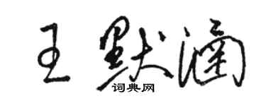 骆恒光王默涵草书个性签名怎么写