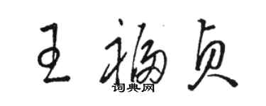 骆恒光王福贞草书个性签名怎么写