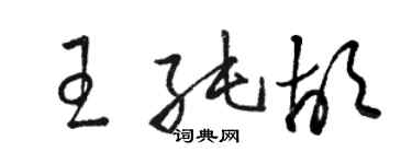 骆恒光王纯胡草书个性签名怎么写