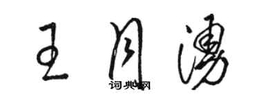 骆恒光王月涌草书个性签名怎么写