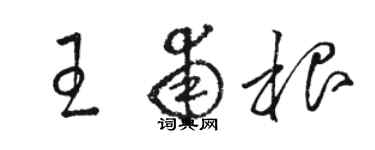 骆恒光王甫根草书个性签名怎么写