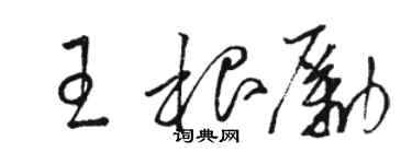 骆恒光王根励草书个性签名怎么写