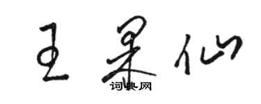 骆恒光王果仙草书个性签名怎么写