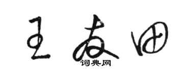 骆恒光王友田草书个性签名怎么写
