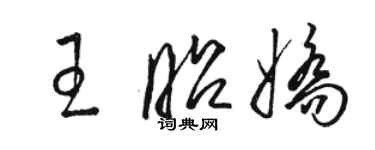 骆恒光王昭娇草书个性签名怎么写