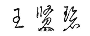 骆恒光王贤碧草书个性签名怎么写