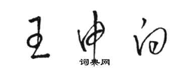 骆恒光王申白草书个性签名怎么写