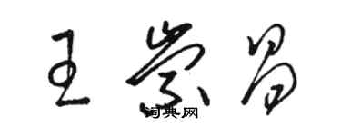 骆恒光王崇昌草书个性签名怎么写