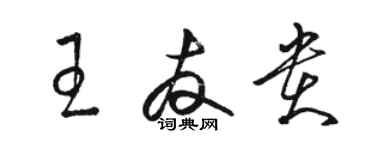 骆恒光王友贵草书个性签名怎么写
