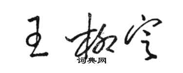 骆恒光王柳定草书个性签名怎么写