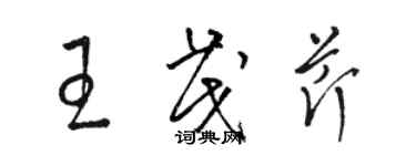 骆恒光王茂芹草书个性签名怎么写
