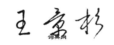 骆恒光王景杉草书个性签名怎么写