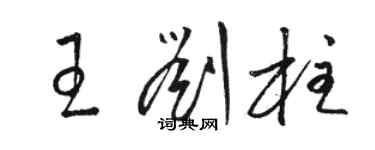骆恒光王刘柱草书个性签名怎么写