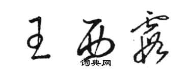 骆恒光王西霞草书个性签名怎么写