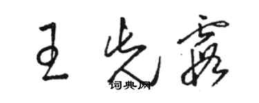 骆恒光王先霞草书个性签名怎么写