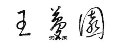 骆恒光王梦园草书个性签名怎么写