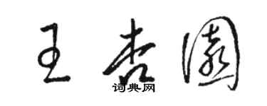 骆恒光王杏园草书个性签名怎么写