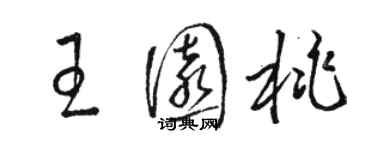 骆恒光王园桃草书个性签名怎么写