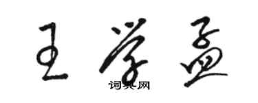 骆恒光王学孟草书个性签名怎么写