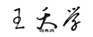 骆恒光王夭学草书个性签名怎么写