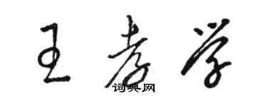 骆恒光王孝学草书个性签名怎么写