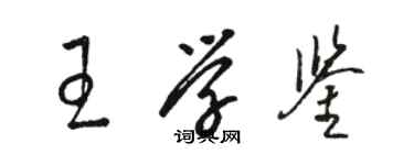 骆恒光王学鉴草书个性签名怎么写