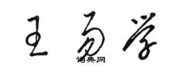 骆恒光王易学草书个性签名怎么写