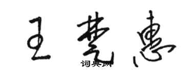 骆恒光王楚惠草书个性签名怎么写