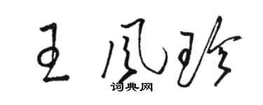 骆恒光王风珍草书个性签名怎么写