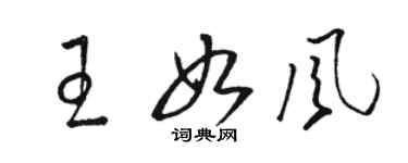 骆恒光王如风草书个性签名怎么写