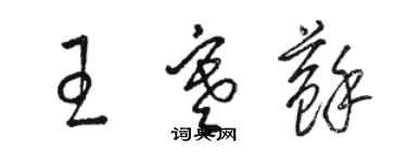 骆恒光王寒苏草书个性签名怎么写