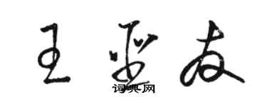 骆恒光王圣友草书个性签名怎么写