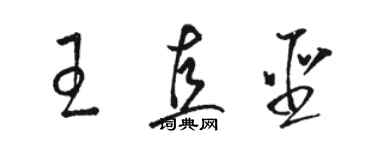 骆恒光王直圣草书个性签名怎么写