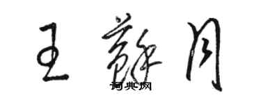 骆恒光王苏月草书个性签名怎么写