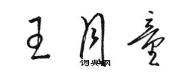 骆恒光王月童草书个性签名怎么写