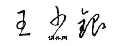 骆恒光王少银草书个性签名怎么写