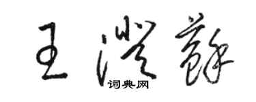 骆恒光王澄苏草书个性签名怎么写