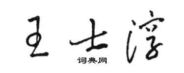 骆恒光王士淳草书个性签名怎么写