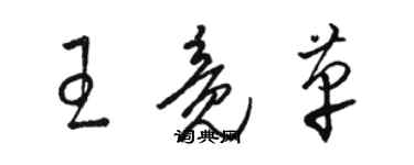 骆恒光王竟革草书个性签名怎么写