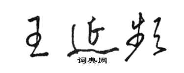 骆恒光王延频草书个性签名怎么写