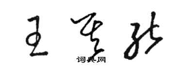 骆恒光王其能草书个性签名怎么写
