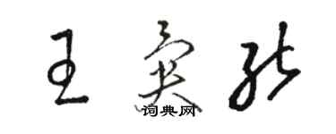 骆恒光王异能草书个性签名怎么写