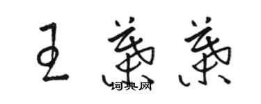 骆恒光王叶叶草书个性签名怎么写