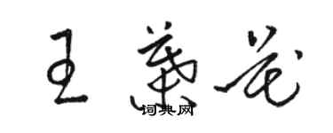 骆恒光王叶花草书个性签名怎么写