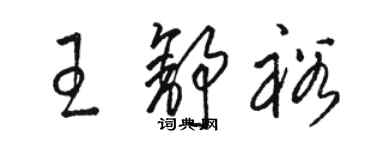骆恒光王舒裕草书个性签名怎么写