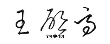 骆恒光王启高草书个性签名怎么写