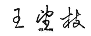 骆恒光王望枝草书个性签名怎么写
