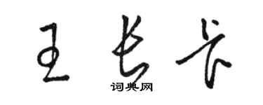 骆恒光王长卡草书个性签名怎么写